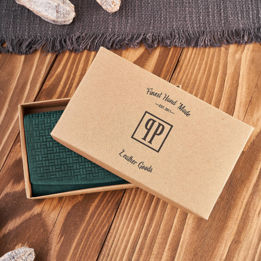 Portfel damski skórzany w stylu vintage duży zielony T-109-HGR