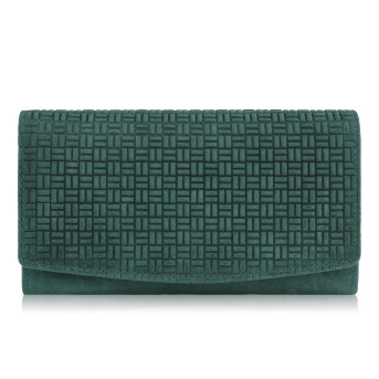 Portfel damski skórzany w stylu vintage duży zielony T-109-HGR