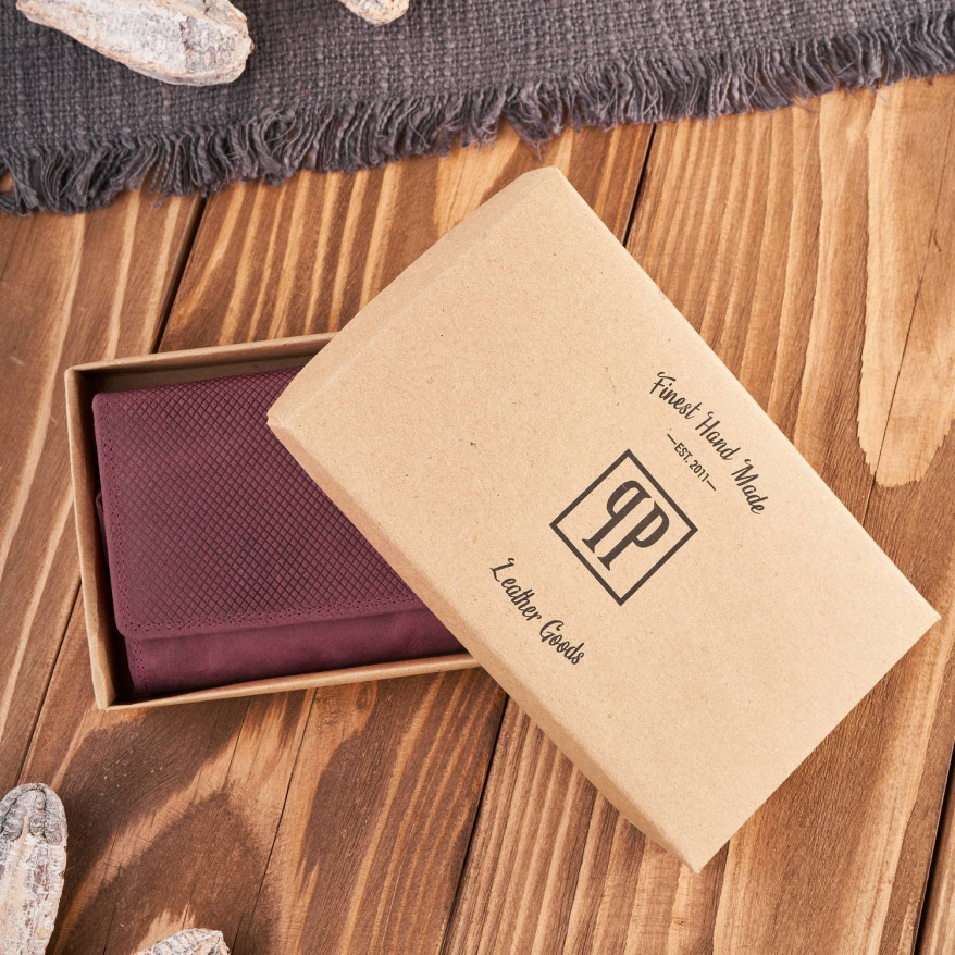 Portfel damski skórzany duży różowy pojemny vintage T-113-HCH