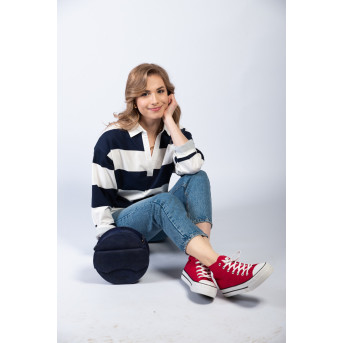 Torebka damska mała T-92-DB torebka damska skórzana na ramię Paolo Peruzzi