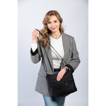 SKÓRZANA TOREBKA DAMSKA PAOLO PERUZZI Z-53-BL