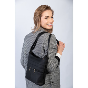 SKÓRZANA TOREBKA DAMSKA PAOLO PERUZZI Z-53-BL