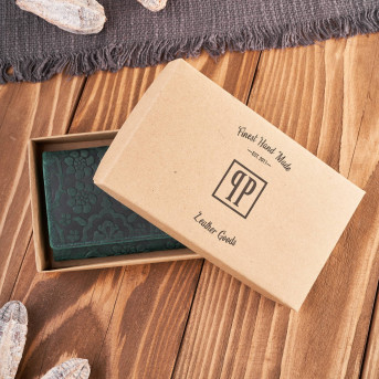 Portfel damski skórzany w kwiaty vintage duży RFID pojemny zielony T-111-HGR