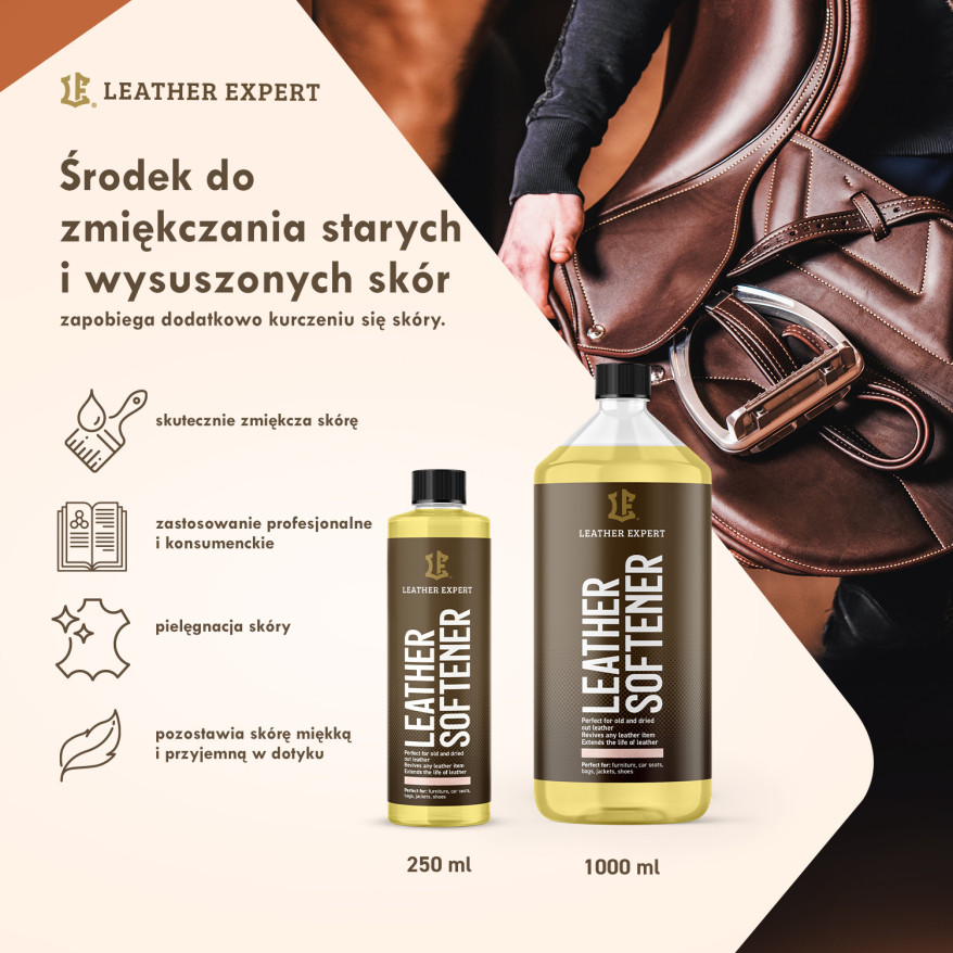 Leather Expert Softener zmiękczanie skór 1000ml LE-15-S1000