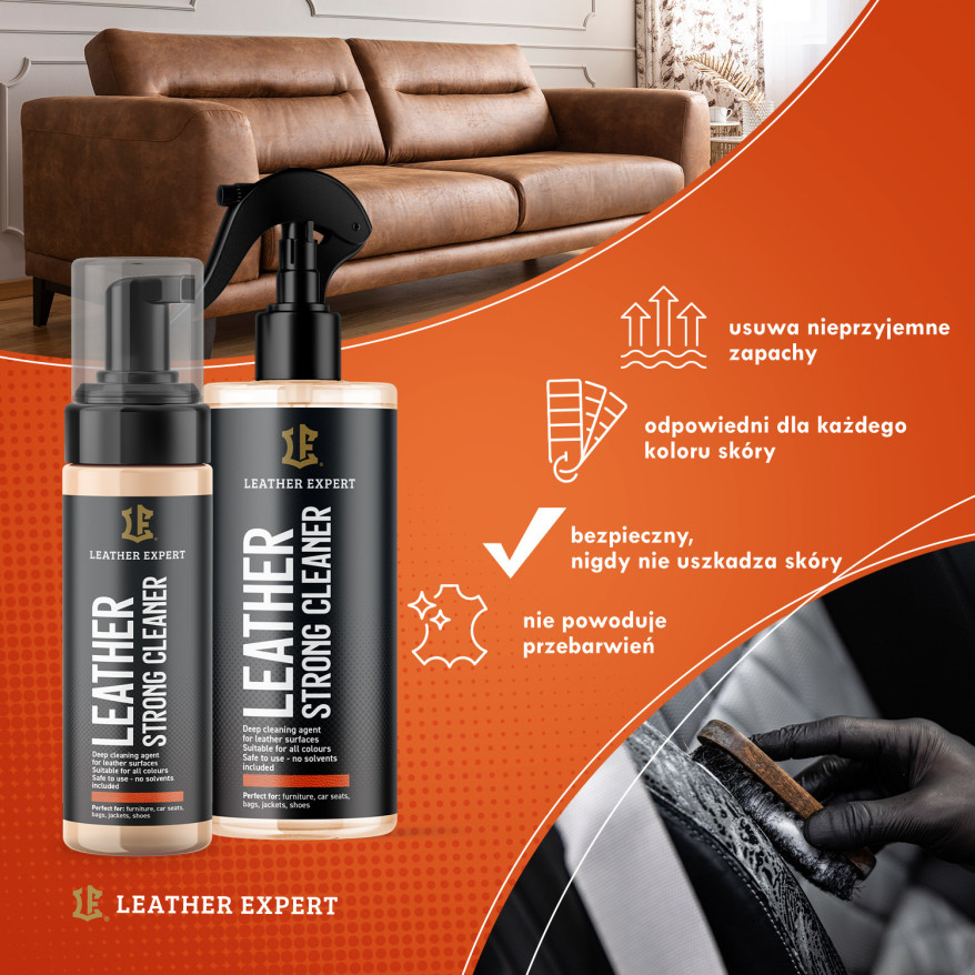 Leather Strong Cleaner do czyszczenia skóry 1000ml LE-16-SC1000