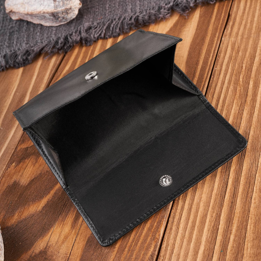 Portfel damski skórzany czarny klasyczny mały RFID T-32-BL