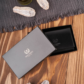 Portfel damski skórzany czarny klasyczny mały RFID T-32-BL