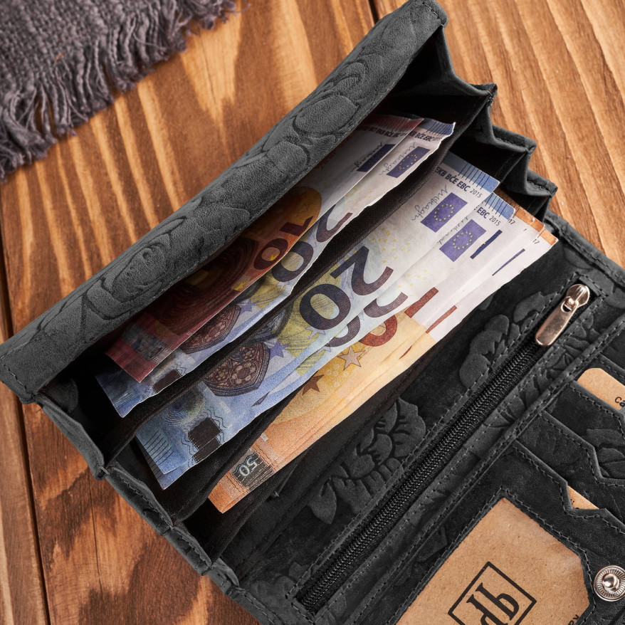 Portfel damski skórzany duży T-107 portfel damski z ochroną kart Paolo Peruzzi