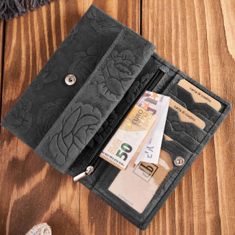 Portfel damski skórzany duży T-107 portfel damski z ochroną kart Paolo Peruzzi