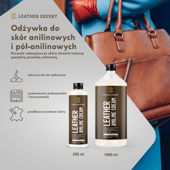 Leather Aniline Cream odżywka do skór anilinowych 1000 ml Leather Expert