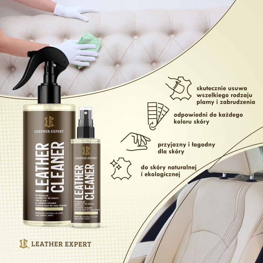 Leather Cleaner – środek do czyszczenia skóry 250 ml Leather Expert