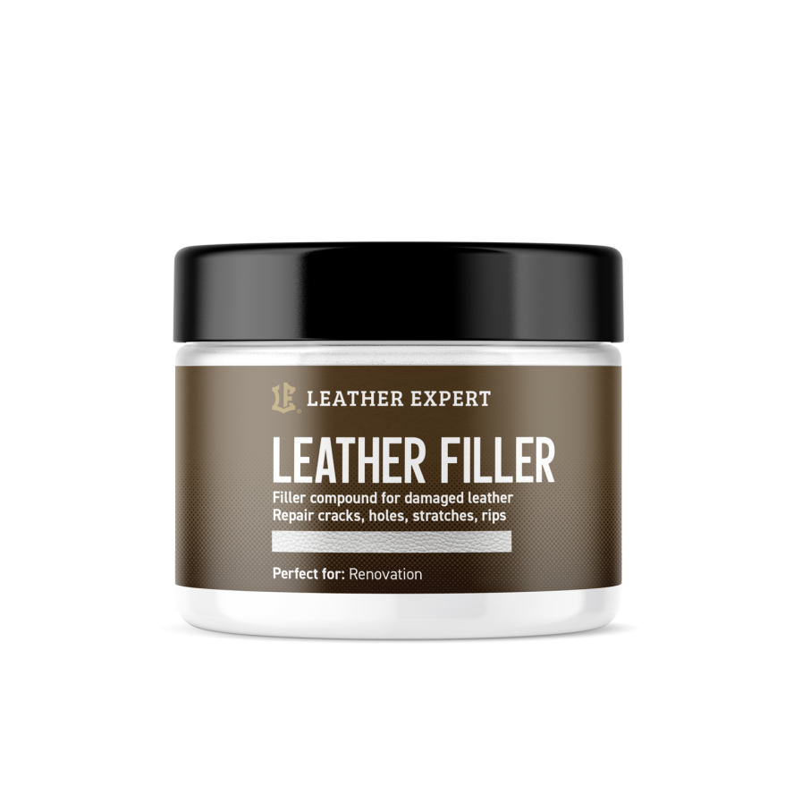 Leather Filler – szpachla do skóry w kolorze białym 50 ml Leather Expert LE-10-FW50