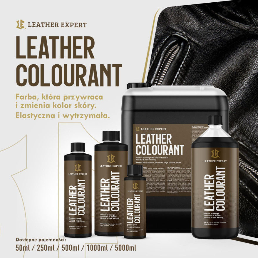 Leather Expert Colourant - Biała farba do skóry naturalnej i do ekoskóry 250 ml LE-06-250C002