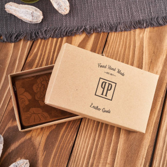 Portfel damski skórzany pomarańczowy w kwiaty RFID T-115-HOR