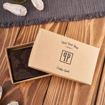 Portfel damski skórzany brązowy w kwiaty RFID T-115-HBR