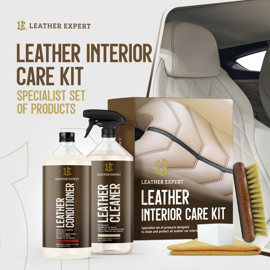 Leather Expert Interior Care Kit 2x1000ml - zestaw do czyszczenia i pielęgnacji skóry LE-18-I21000