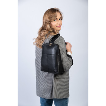 CZARNY PLECAK DAMSKI SKÓRA NATURALNA PAOLO PERUZZI T-73-BL