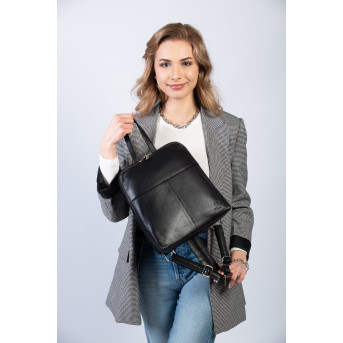 CZARNY PLECAK DAMSKI SKÓRA NATURALNA PAOLO PERUZZI T-73-BL