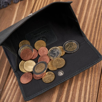 Portfel damski skórzany we wzory geometryczne duży vintage czarny RFID T-112-HBL