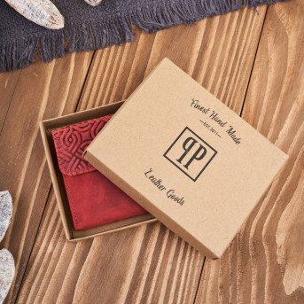 Portfel damski skórzany vintage czerwony mały Paolo Peruzzi T-114-HRD