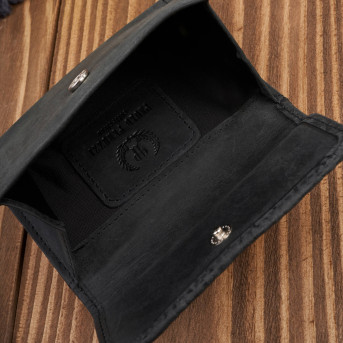 Portfel damski skórzany vintage czarny mały Paolo Peruzzi T-114-HBL