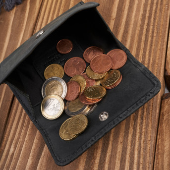 Portfel damski skórzany vintage czarny mały Paolo Peruzzi T-114-HBL