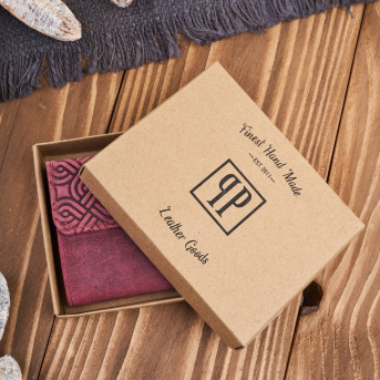 Portfel damski skórzany vintage mały z ochroną RFID w geometryczny wzór  T-114-HCH