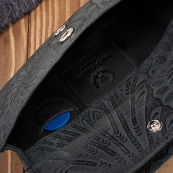 Portfel damski skórzany w kwiaty vintage T-108-HBL portfel damski duży Paolo Peruzzi RFID