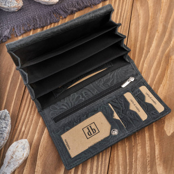 Portfel damski skórzany w kwiaty vintage T-108-HBL portfel damski duży Paolo Peruzzi RFID