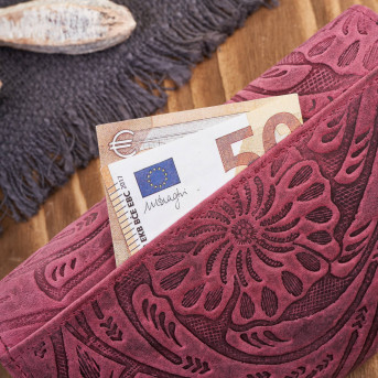 Portfel damski skórzany w kwiaty vintage T-108-HCH portfel damski duży Paolo Peruzzi RFID