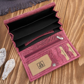 Portfel damski skórzany w kwiaty vintage T-108-HCH portfel damski duży Paolo Peruzzi RFID