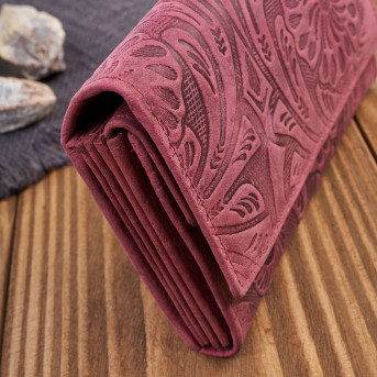 Portfel damski skórzany w kwiaty vintage T-108-HCH portfel damski duży Paolo Peruzzi RFID