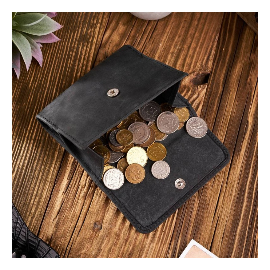 ZESTAW DLA NIEJ ZUP-64-BL: PORTFEL SKÓRZANY T-11 I ETUI NA KLUCZE T-51