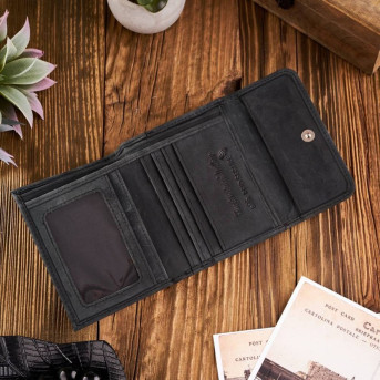 ZESTAW DLA NIEJ ZUP-64-BL: PORTFEL SKÓRZANY T-11 I ETUI NA KLUCZE T-51