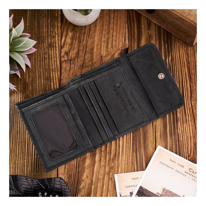 ZESTAW DLA NIEJ ZUP-64-BL: PORTFEL SKÓRZANY T-11 I ETUI NA KLUCZE T-51