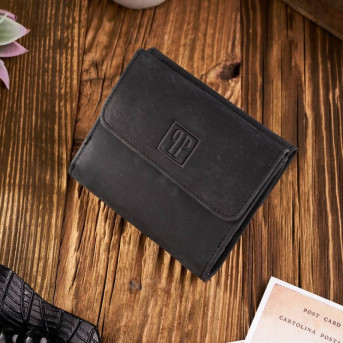 ZESTAW DLA NIEJ ZUP-64-BL: PORTFEL SKÓRZANY T-11 I ETUI NA KLUCZE T-51