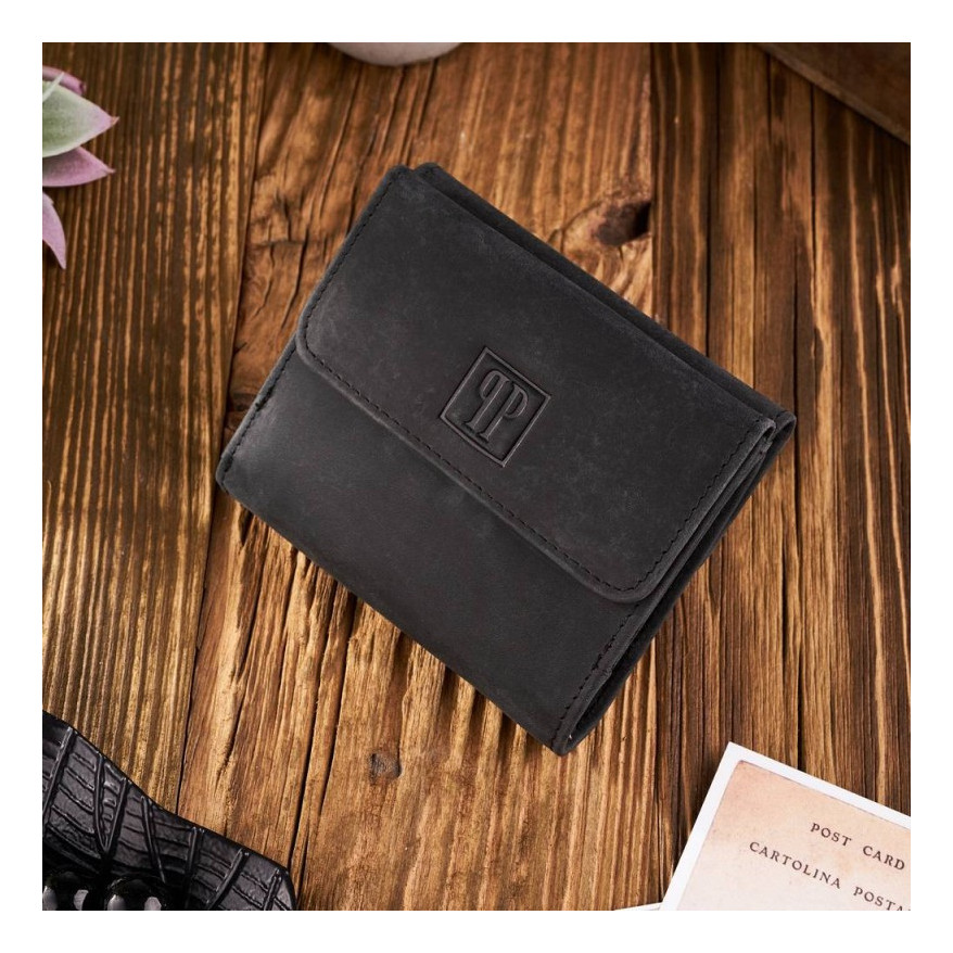 ZESTAW DLA NIEJ ZUP-64-BL: PORTFEL SKÓRZANY T-11 I ETUI NA KLUCZE T-51