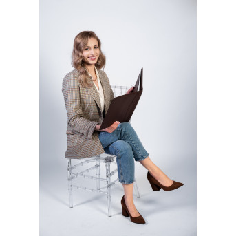 SKÓRZANY BIWUAR A4 AKTÓWKA BRĄZOWY PAOLO PERUZZI T-42-BR