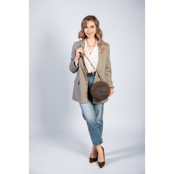 Torebka damska mała T-92-HBR torebka damska skórzana na ramię Paolo Peruzzi