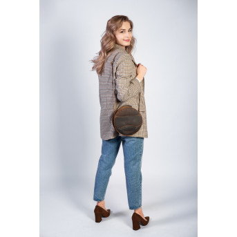 Torebka damska mała T-92-HBR torebka damska skórzana na ramię Paolo Peruzzi