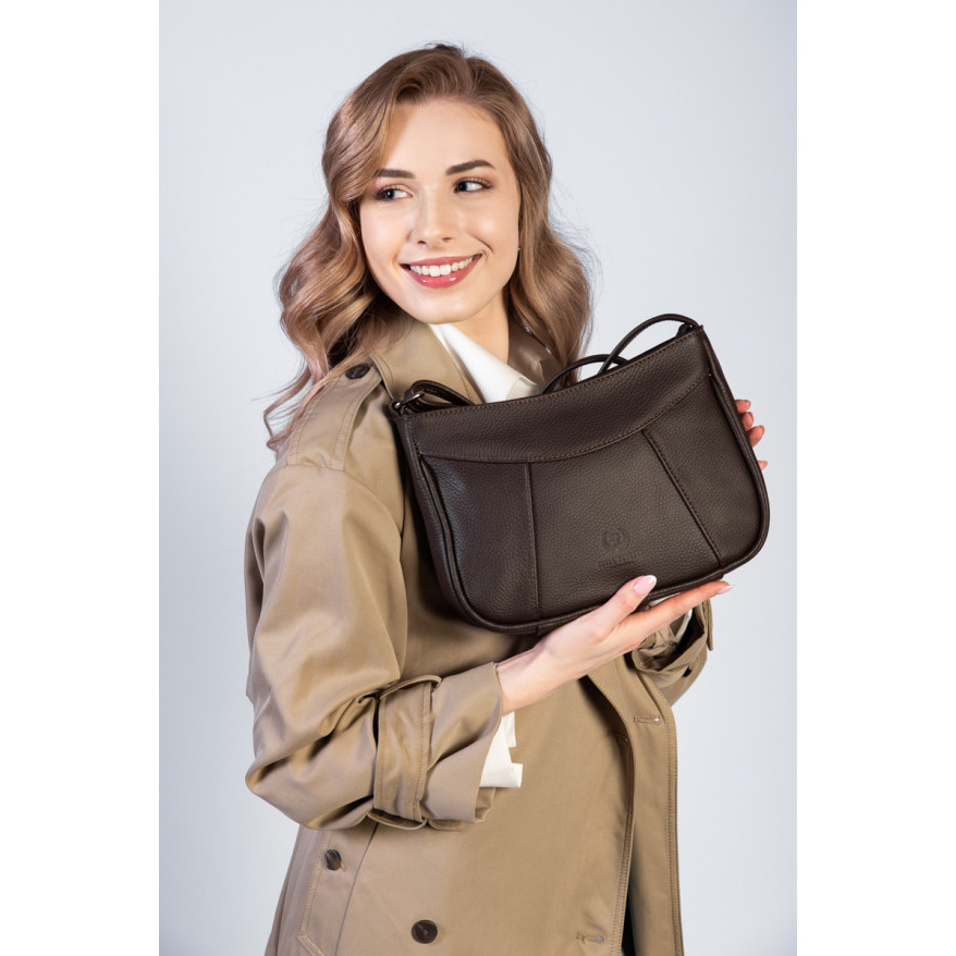 SKÓRZANA TOREBKA DAMSKA NA RAMIĘ PAOLO PERUZZI Z-54-BR