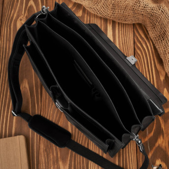 Torba męska na ramię skórzana do pracy aktówka na dokumenty i laptopa