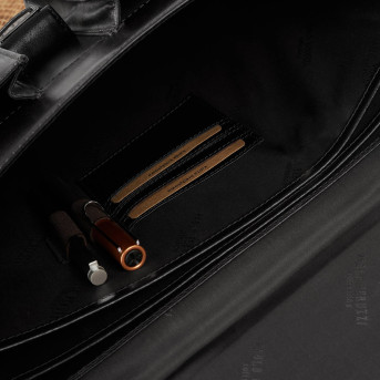 Torba męska na ramię skórzana do pracy aktówka na dokumenty i laptopa