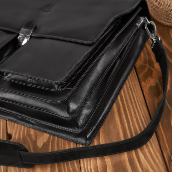 Torba męska na ramię skórzana do pracy aktówka na dokumenty i laptopa