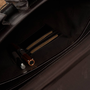 Torba męska na ramię skórzana do pracy aktówka na dokumenty i laptopa