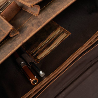 Torba męska na ramię skórzana do pracy aktówka na dokumenty i laptopa