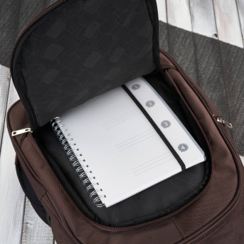 Plecak męski na laptopa do pracy T-120 plecak męski sportowy brązowy Paolo Peruzzi