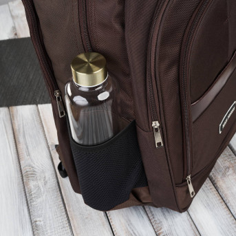 Plecak męski na laptopa do pracy T-120 plecak męski sportowy brązowy Paolo Peruzzi