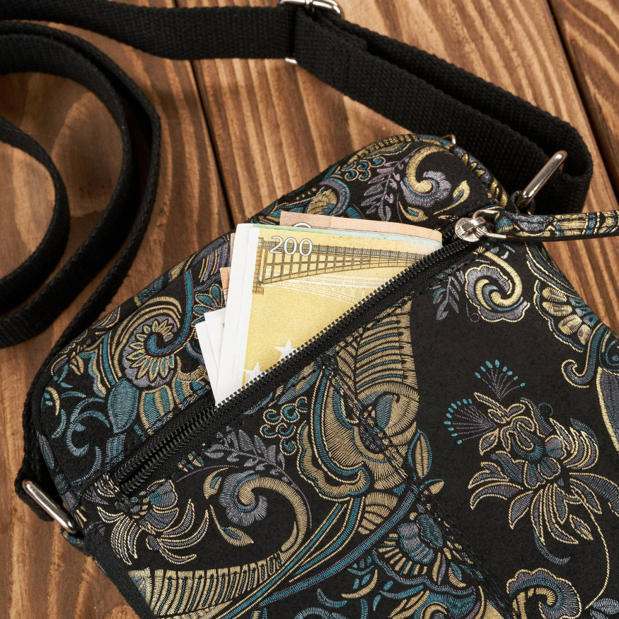 Portfel damski skórzany mały T-11-G i listonoszka damska na ramię T-63-G