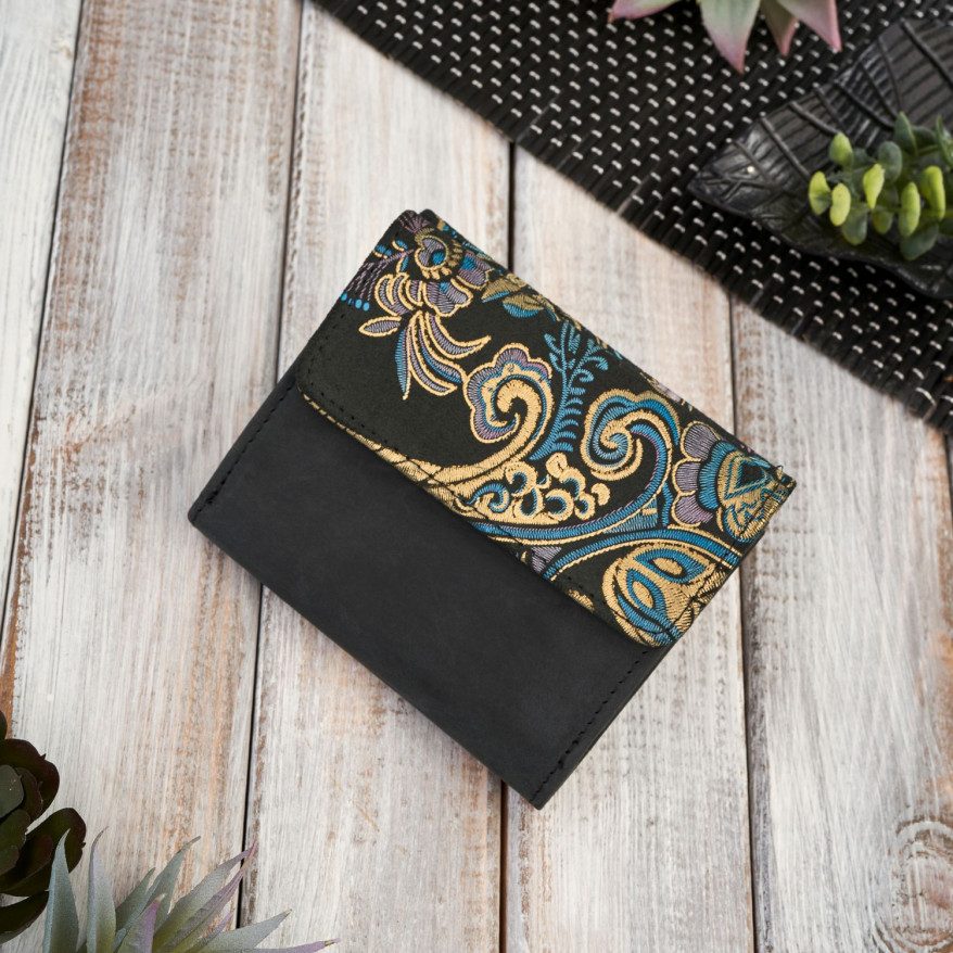 Portfel damski skórzany mały T-11-G i listonoszka damska na ramię T-63-G